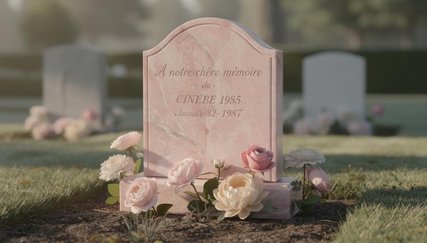 Pierre tombale rose Dalva : la tendance élégante pour un hommage raffiné